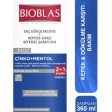 Bioblas Şampuan 360ML Zinc+Menthol 2in1 Kepeğe Karşı Kremli Şampuan