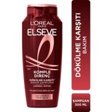 L'Oréal Paris Elseve Güçlendirici Şampuan - Koparak Dökülmeye Karşı Aminexil ve Biotin İçerir, 300 ml, Bitkisel Formül, Paraben İçermez