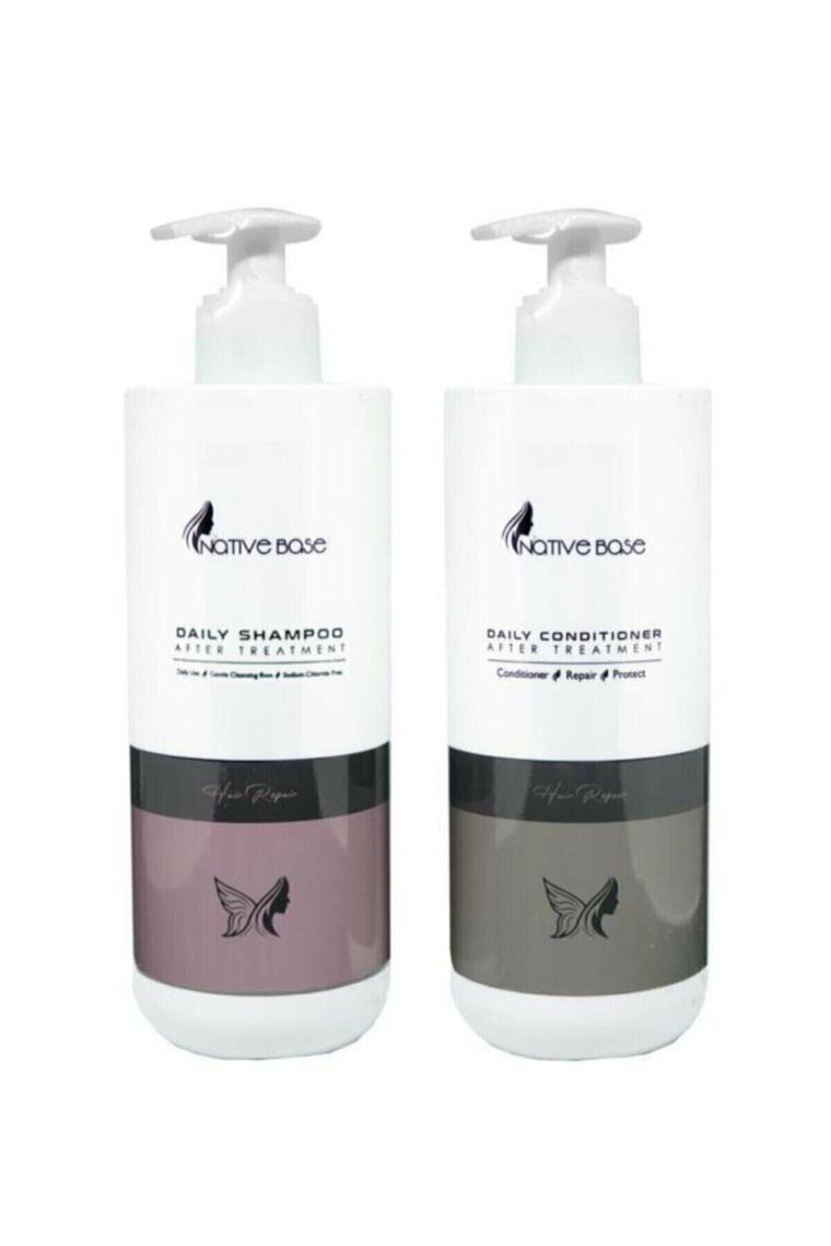Native Base Keratin Şampuan 500 ml + Krem 500 ml