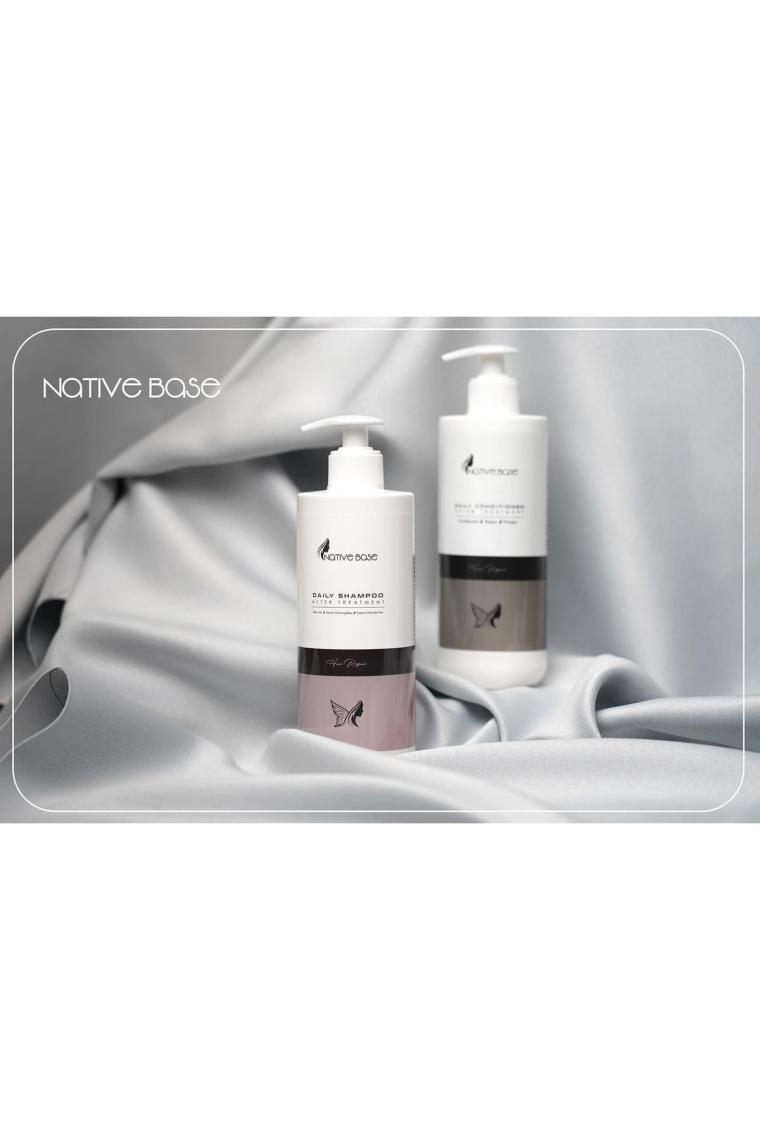 Native Base Keratin Şampuan 500 ml + Krem 500 ml