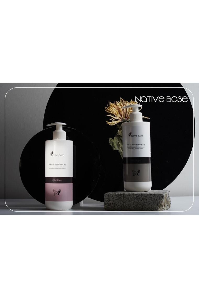 Native Base Keratin Şampuan 500 ml + Krem 500 ml