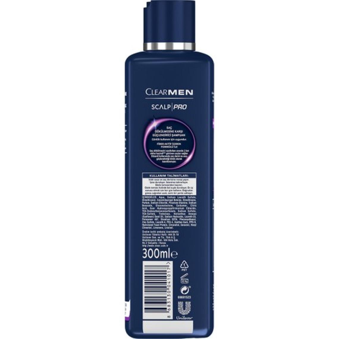 Clear Men Scalp Pro Güçlendirici Şampuan Saç Dökülmesine ve Kepeğe Karşı Etkili 300 ml