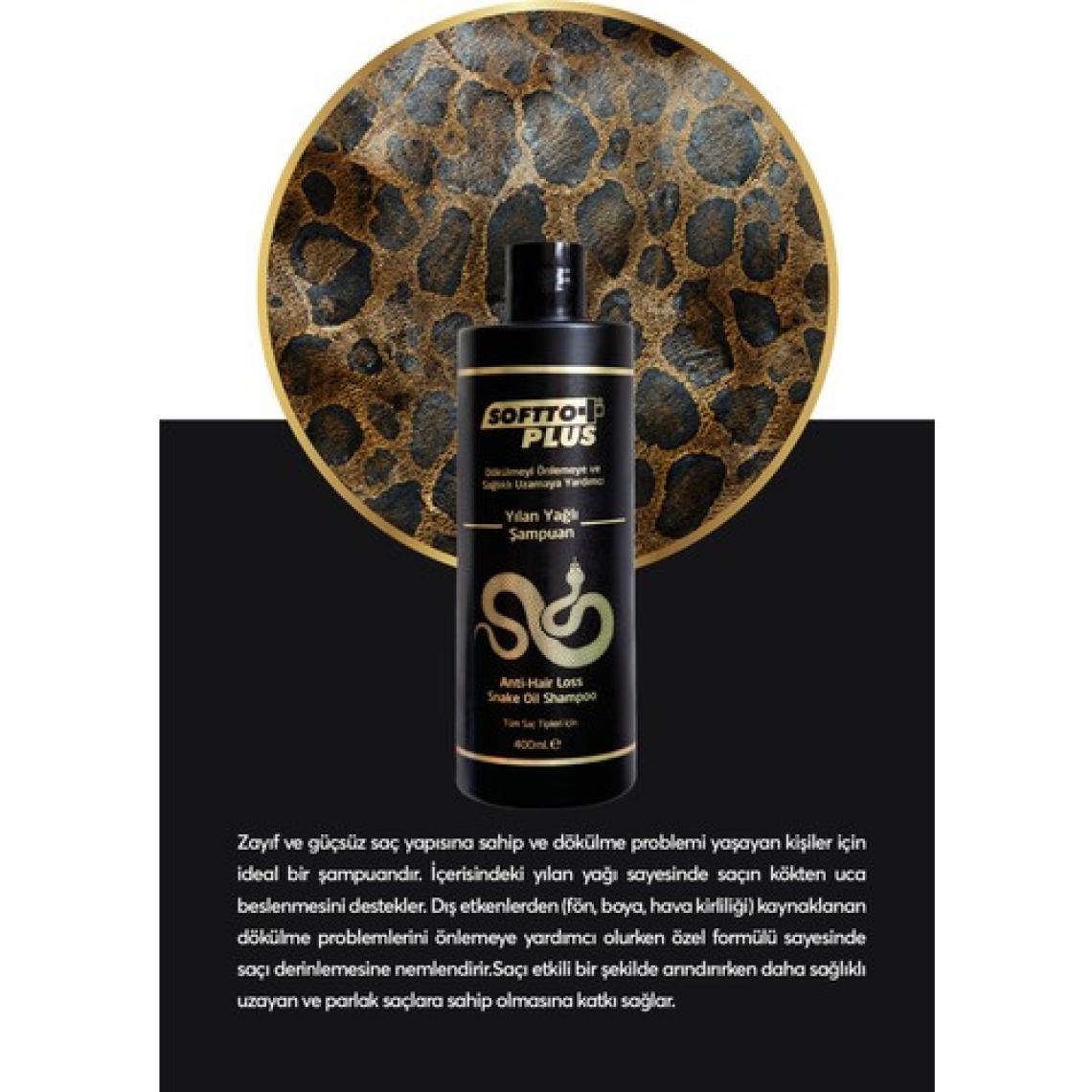 Softto Plus Yılan Yağlı Şampuan,  Şampuan, 400 ml