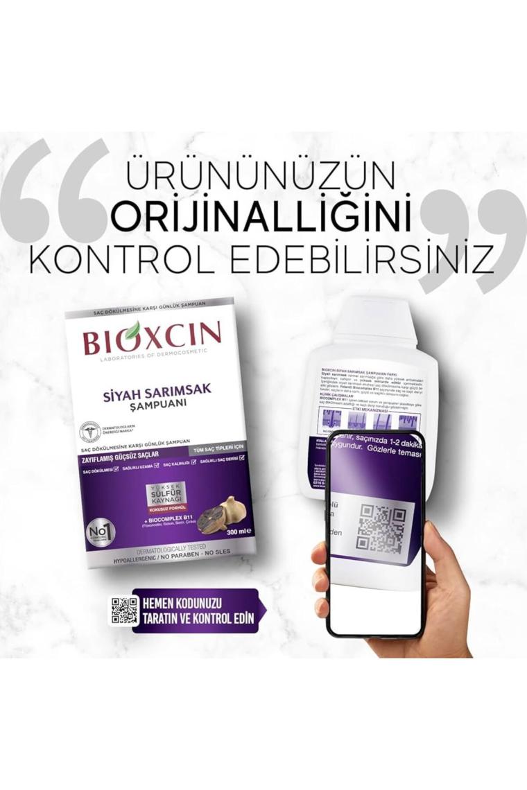 Bioxcin Siyah Sarimsakli Sac Dökülmesine Karsi Şampuan 300 ml