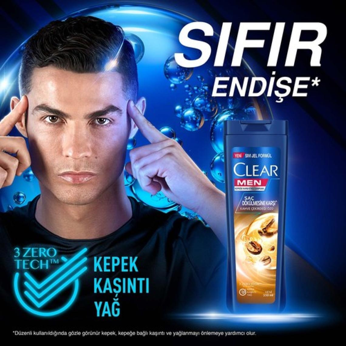 Clear Men Kepeğe Karşı Etkili Şampuan Kahve Çekirdeği Özü 350 ml + 180 ml