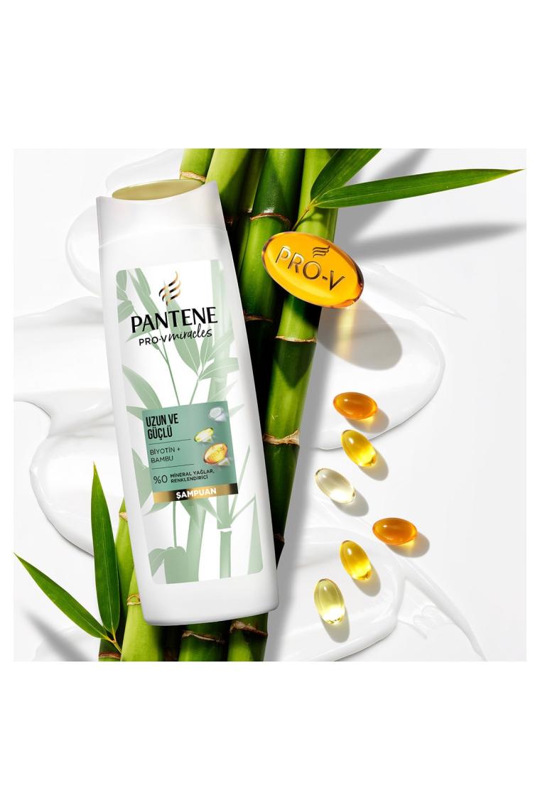 Uzun ve Güçlü Bambu ve Biotinli Saç Bakım Seti (Şampuan 2 x 400 ml + Saç Kremi 275 ml )