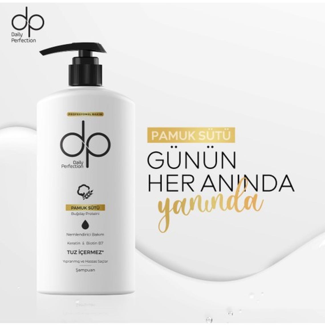 dp Daily Perfection Şampuan Pamuk Sütü 500 ml X 3 Adet