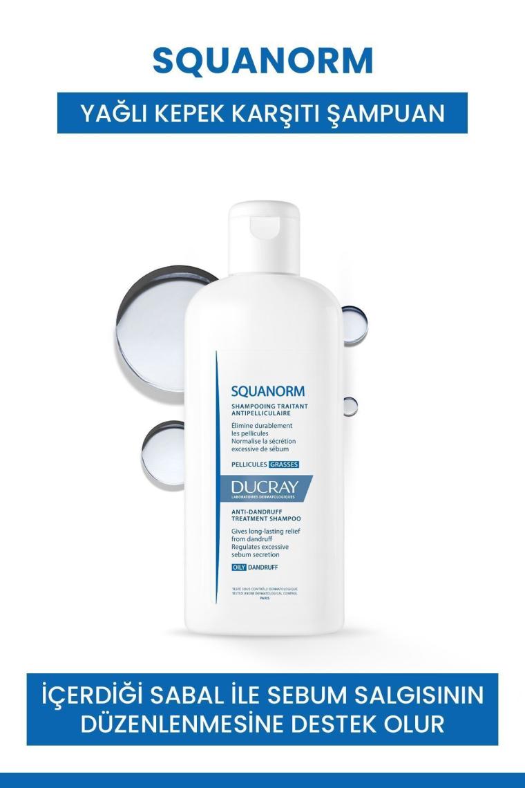 Ducray Squanorm Oil Yağlı Saçlar için Kepeğe Karşı Şampuan 200 ml
