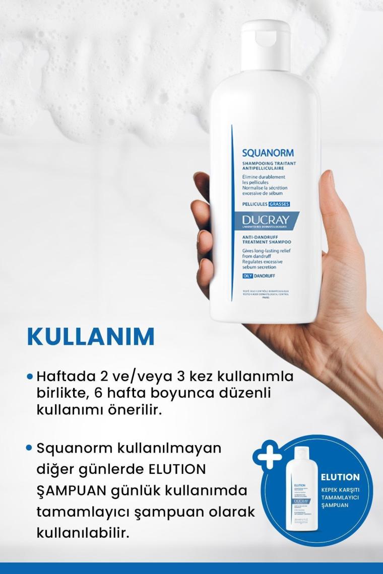 Ducray Squanorm Oil Yağlı Saçlar için Kepeğe Karşı Şampuan 200 ml