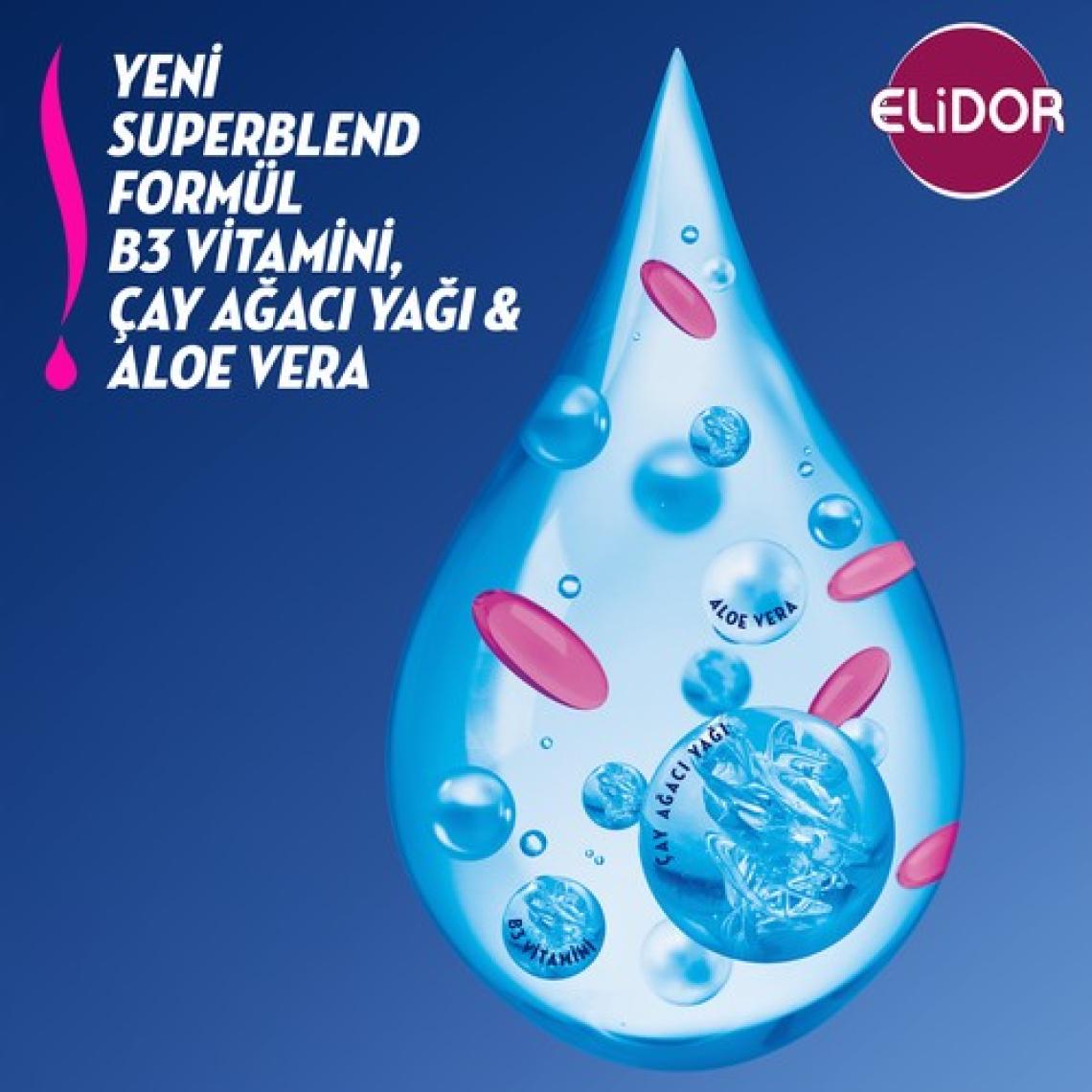 Elidor Superblend 2'si 1 Arada Sampuan ve Saç Bakım Kremi Kepeğe Karşı Etkili 650 ML
