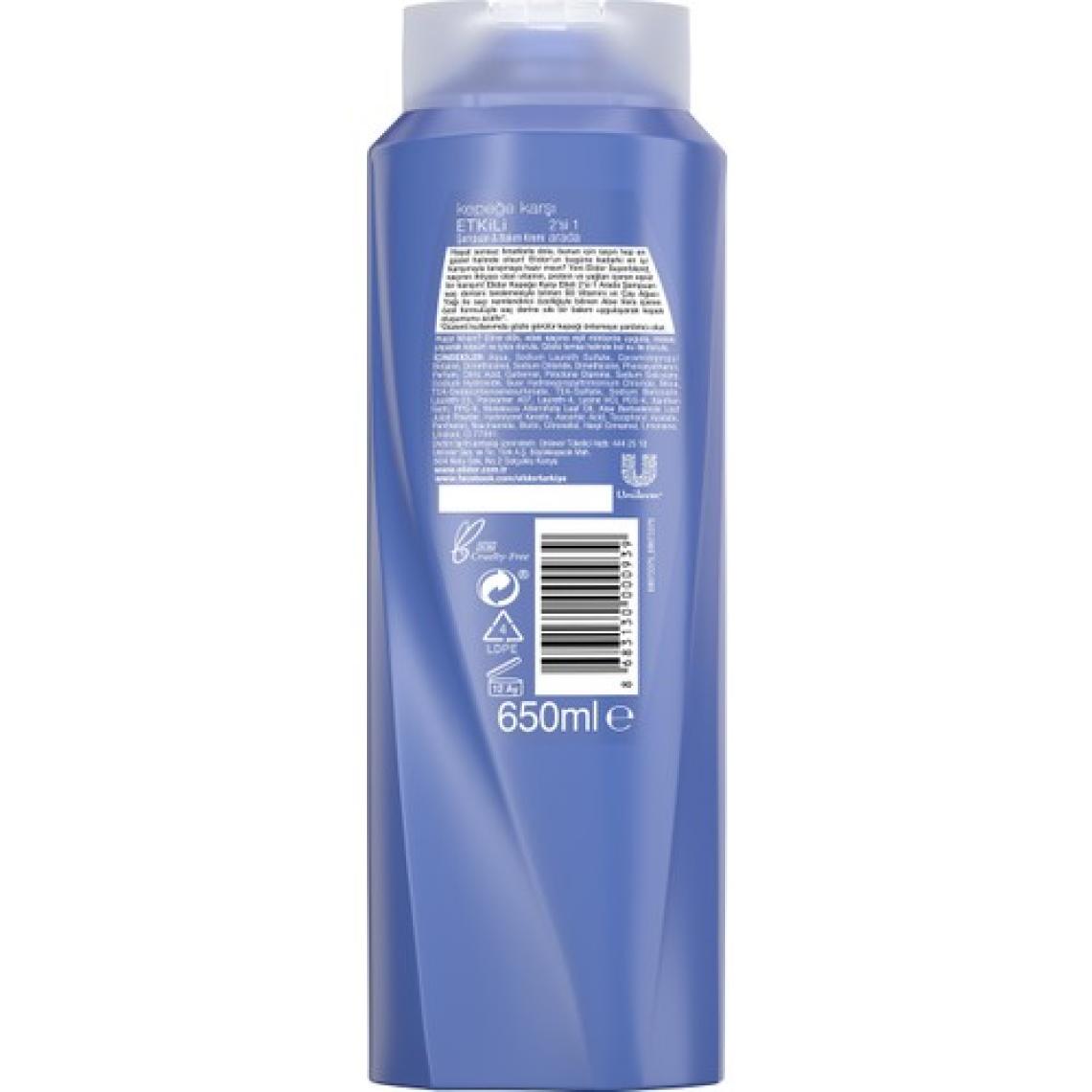 Elidor Superblend 2'si 1 Arada Sampuan ve Saç Bakım Kremi Kepeğe Karşı Etkili 650 ML