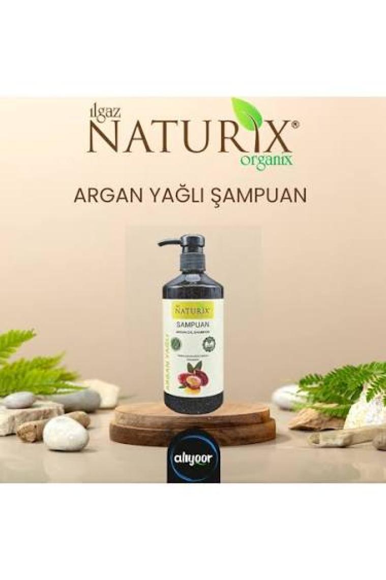 Naturix Tüm Saç Tipleri Için Doğal Argan Yağlı Saç Bakım Şampuanı 600 ml
