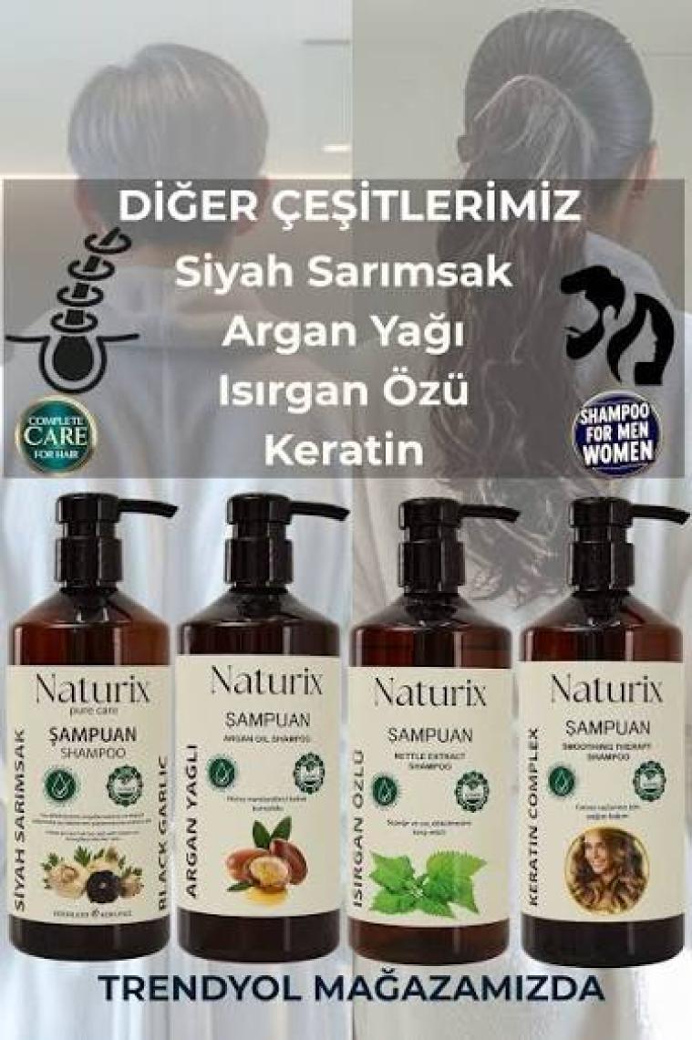 Naturix Tüm Saç Tipleri Için Doğal Argan Yağlı Saç Bakım Şampuanı 600 ml