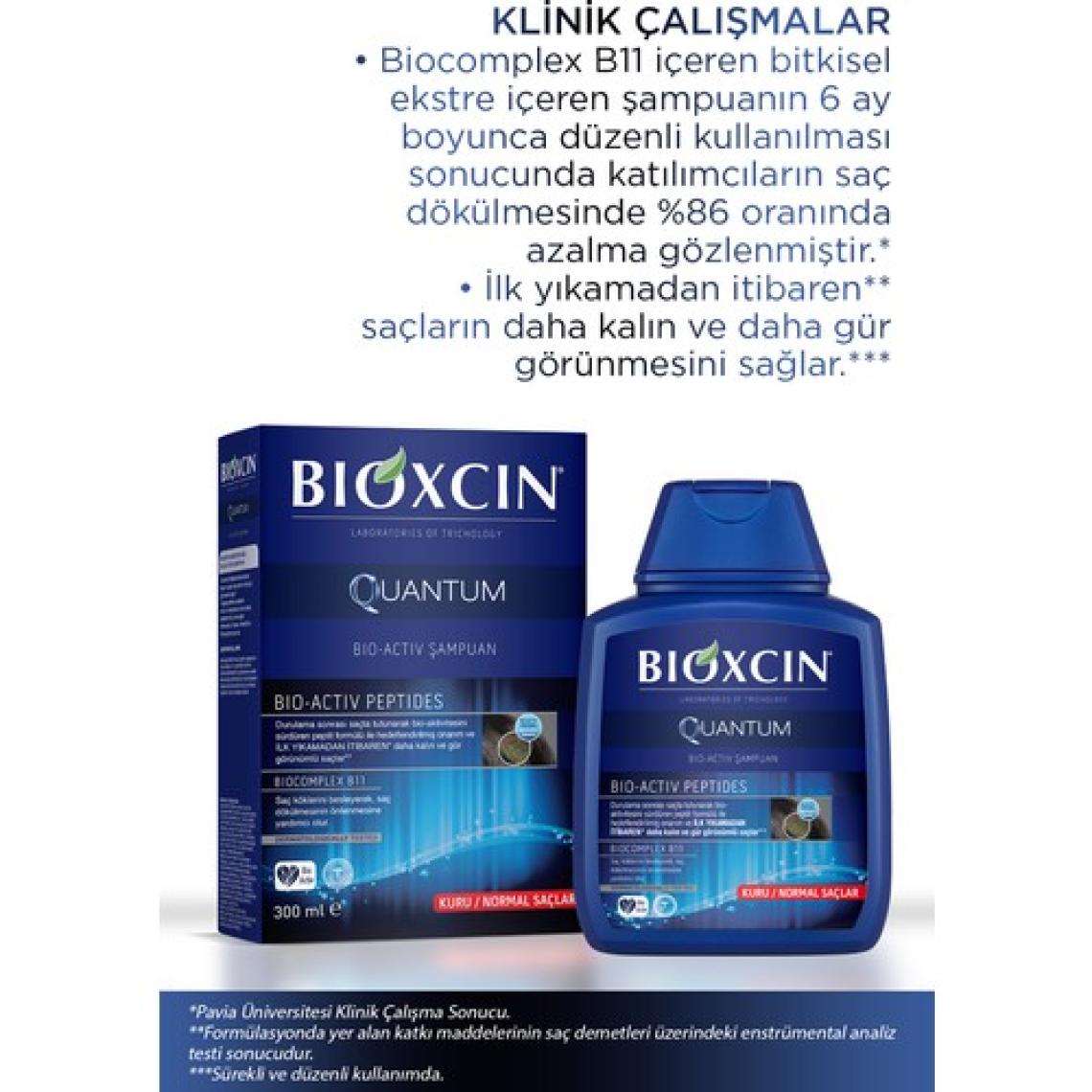 Bioxcin Quantum Kuru ve Normal Saçlar 300 ml 3 Al 2 Öde Şampuan