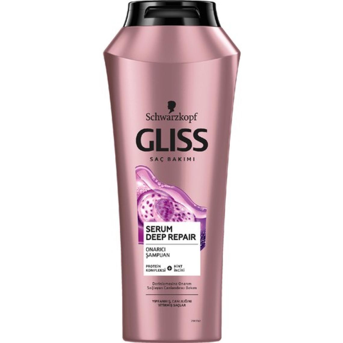 Gliss Serum Deep Repair Onarıcı Şampuan - Protein Kompleksi ve Hint İnciri ile 500 ml