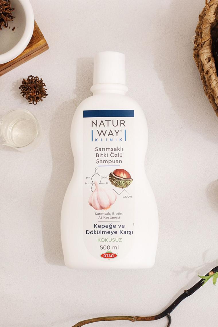 Otacı Naturway Klinik Kepe Karşıtı Sarımsaklı Şampuan ek Dökülm 500 ml