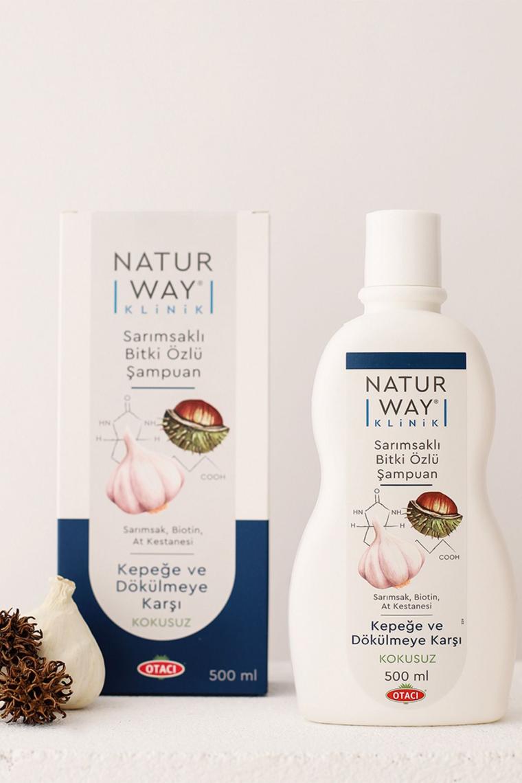 Otacı Naturway Klinik Kepe Karşıtı Sarımsaklı Şampuan ek Dökülm 500 ml