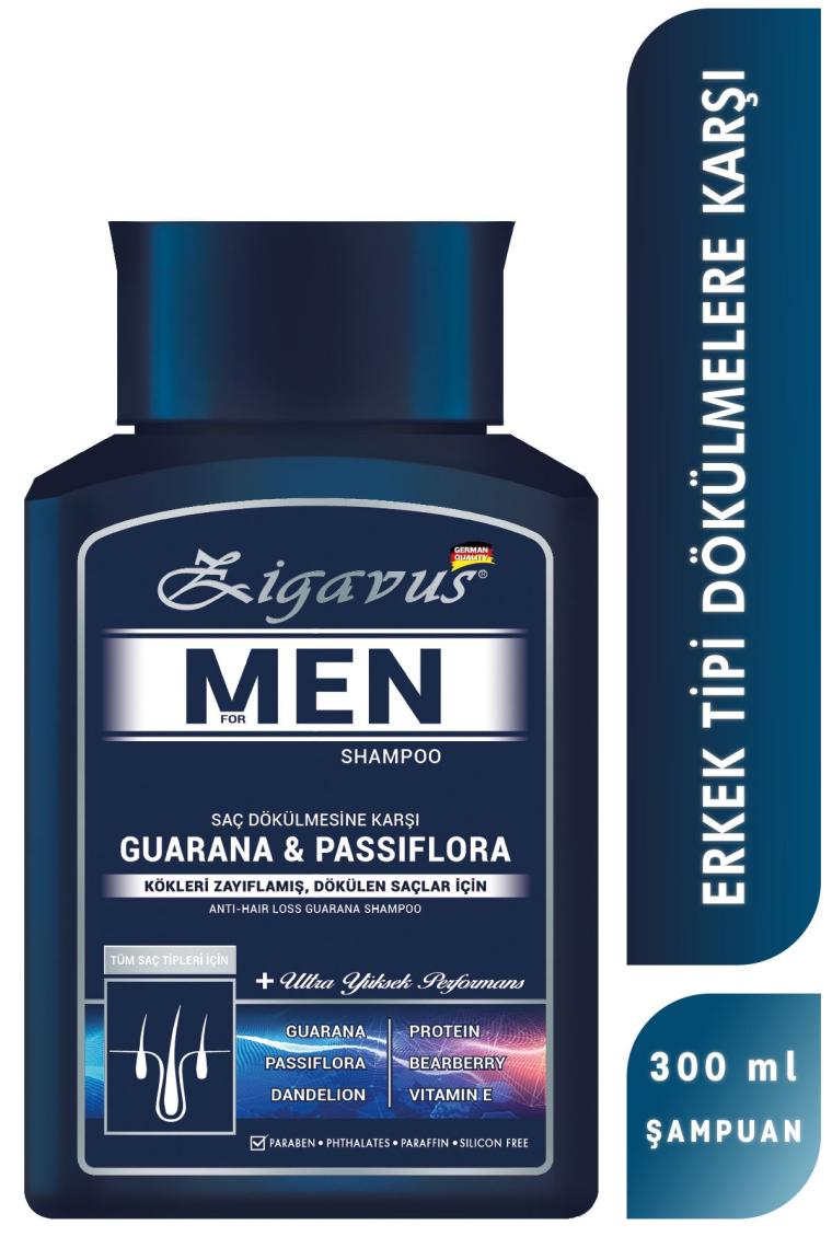 Zigavus Men Guarana ve Passiflora Saç Dökülmesine Karşı Şampuan 300 ml