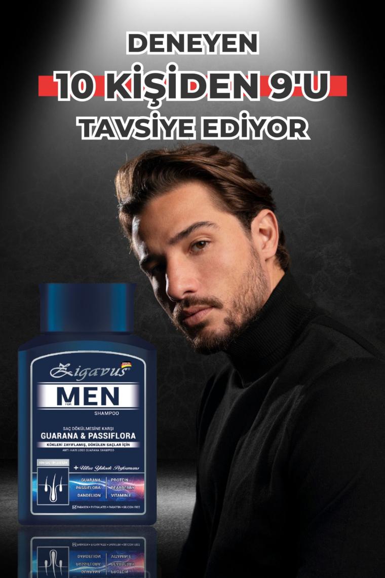 Zigavus Men Guarana ve Passiflora Saç Dökülmesine Karşı Şampuan 300 ml