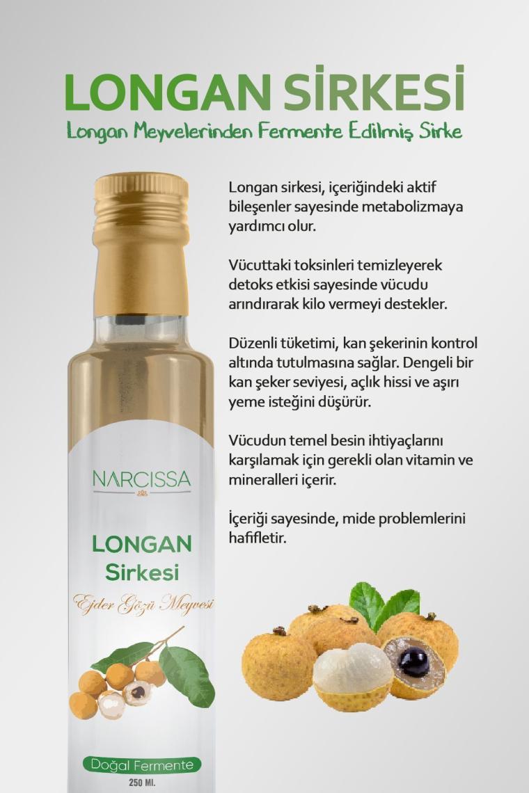 Ödem Atmaya Yardımcı Doğal Longan Meyvesi Detox Sirkesi 250ml