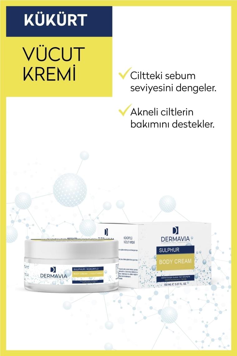 Kükürtlü Vücut Kremi 150 ml Lekeli Cilt Uyuz, Akne & Egzamaya Karşı Krem Sebum Dengeleyici