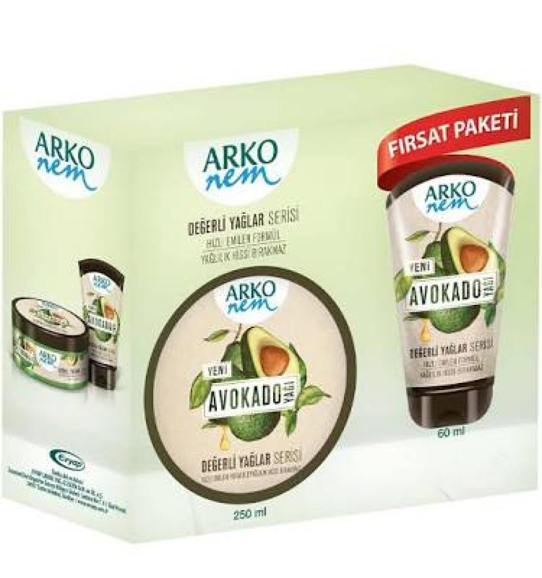 Arko Nem Değerli Yağlar Avokado Yağlı Nemlendirici Krem 250 ml & 60 ml