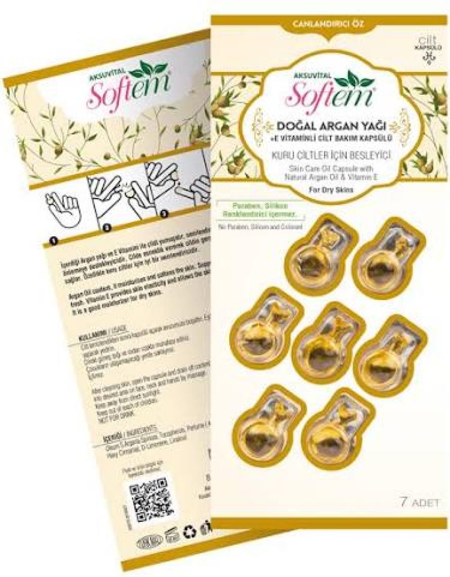 Softem Argan Yağı + E Vitaminli Cilt Bakım Kapsülü