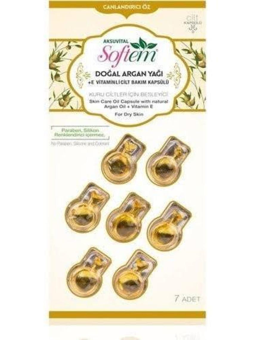 Softem Argan Yağı + E Vitaminli Cilt Bakım Kapsülü