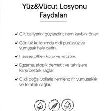 Organik Bebek Losyonu (250ML) - Argan Yağı, Zeytinyağı, Huş, Gül Suyu - Yenidoğan Kullanımına