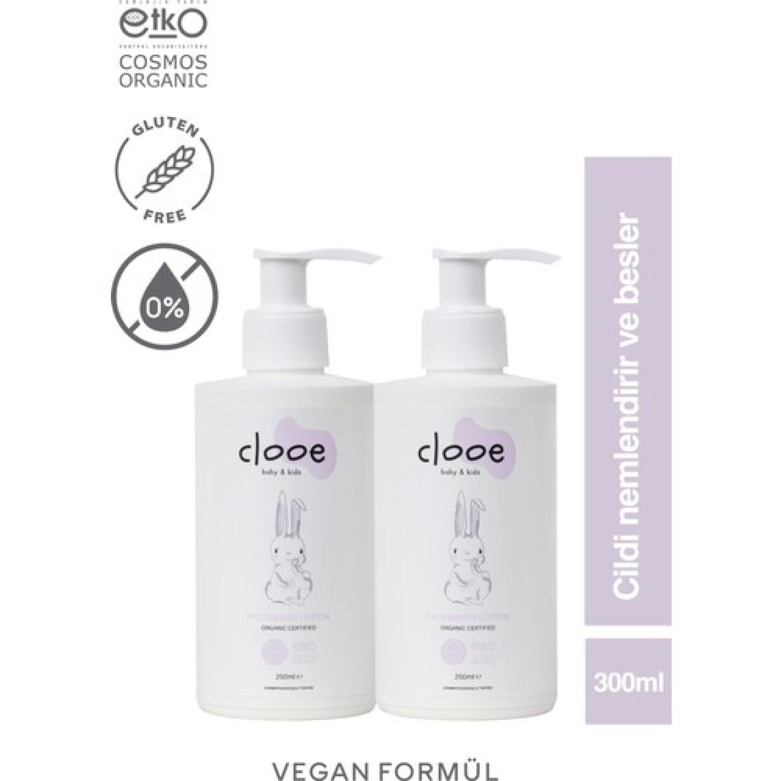 Clooe Organik Bebek Losyonu - 2’li Fırsat Paketi (Argan Yağı & Zeytinyağı, Yenidoğan Için Uygun)