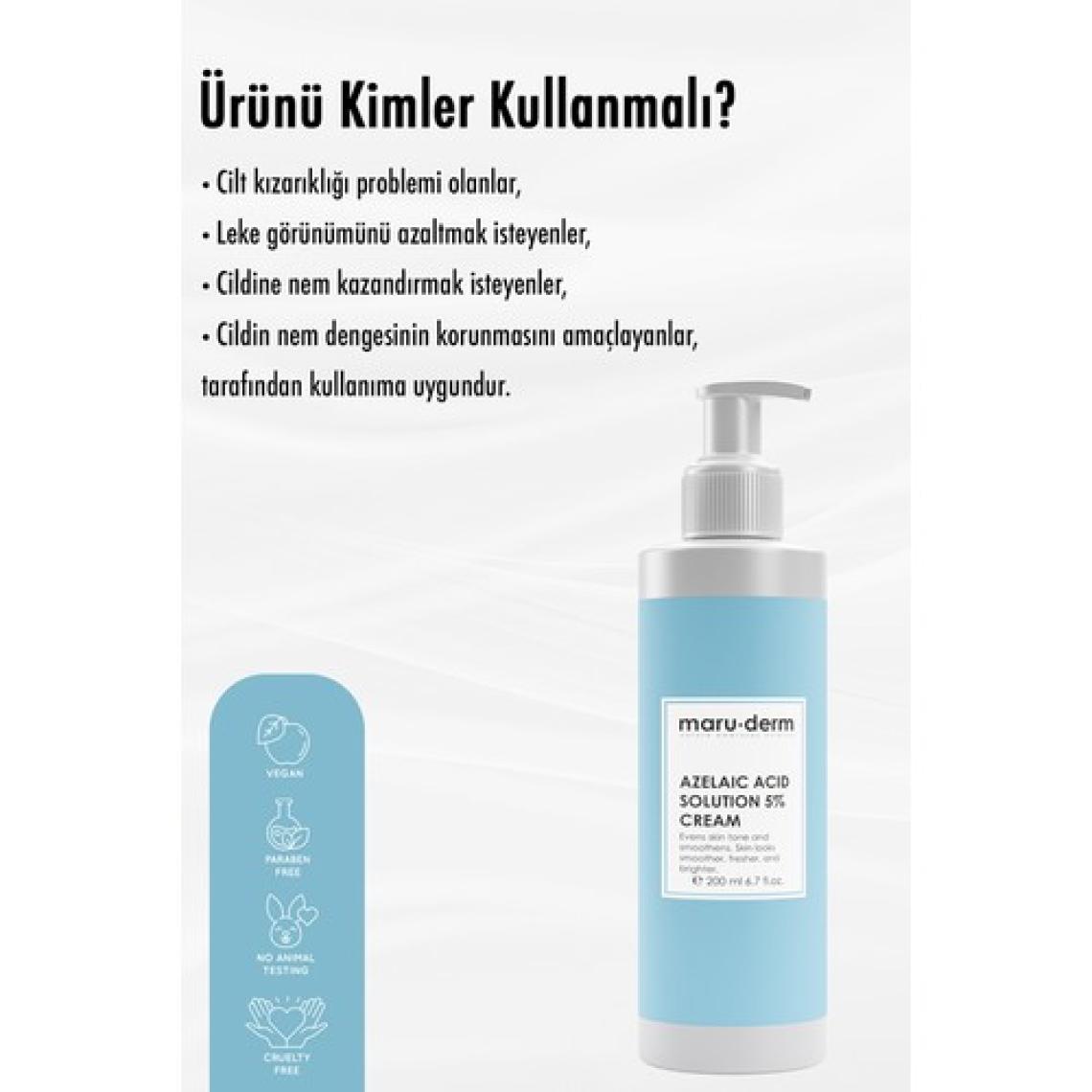 Maru.Derm Maruderm Azelaik Asit %5 Cilt Bakım Kremi 200 ml