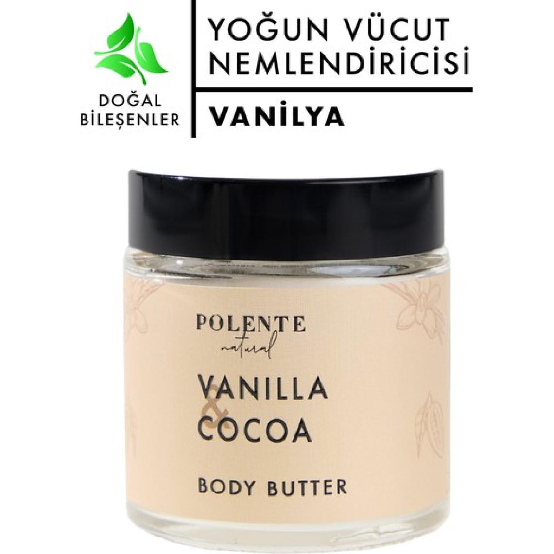 Polente Natural Vanilya & Kakao Body Butter / Yoğun Vücut Nemlendiricisi (100 ml)