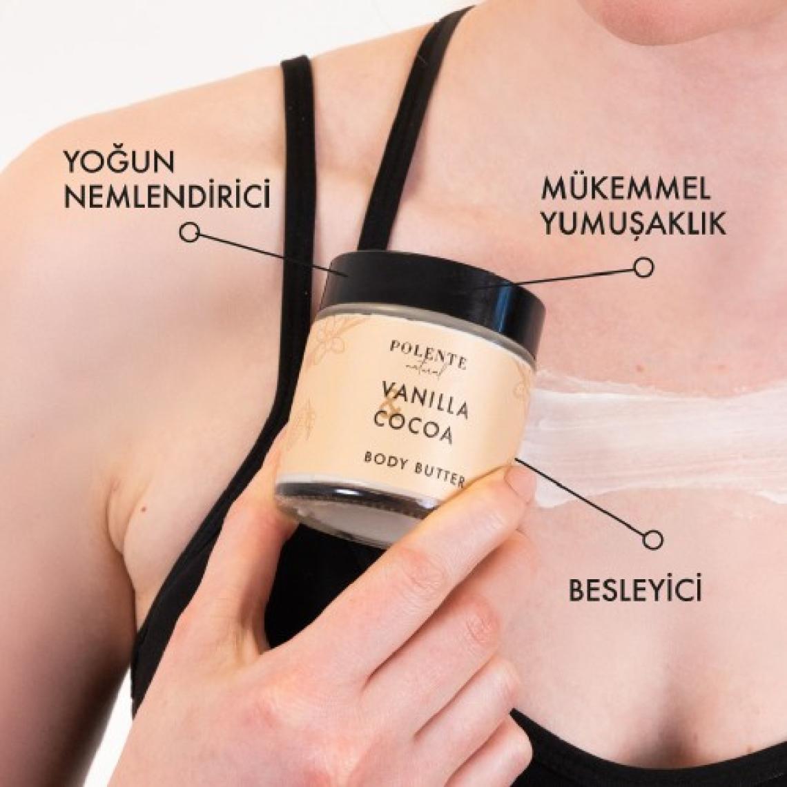Polente Natural Vanilya & Kakao Body Butter / Yoğun Vücut Nemlendiricisi (100 ml)