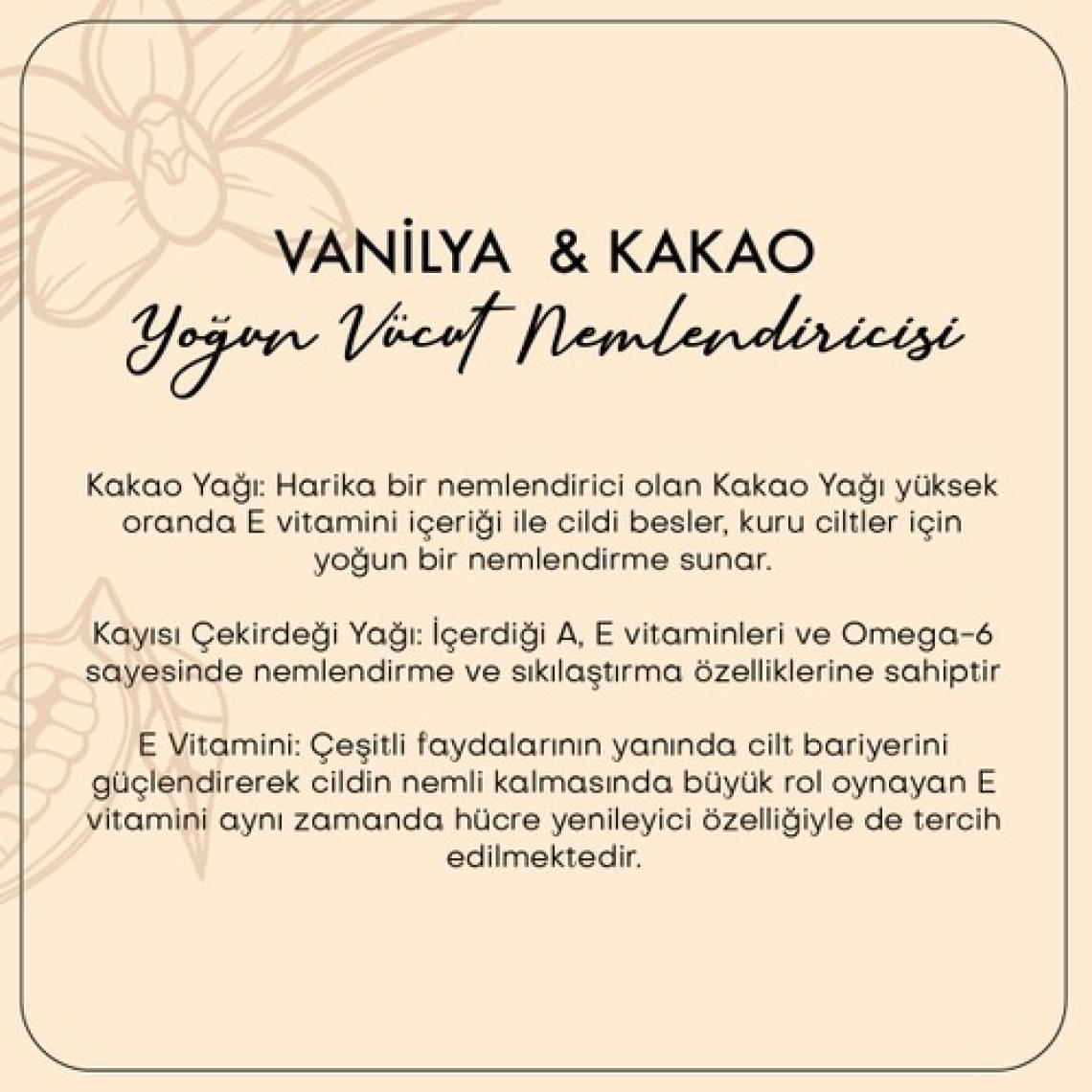 Polente Natural Vanilya & Kakao Body Butter / Yoğun Vücut Nemlendiricisi (100 ml)