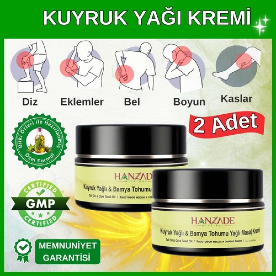 Hanzade Bitkisel Kuyruk Yağlı & Bamya Tohumu Yağı Masaj Kremi 100 Ml X 2 Adet