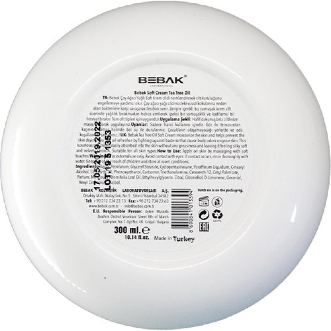 Bebak Soft Çay Ağacı Yağı 300 ml Nemlendirici Bakım Kremi