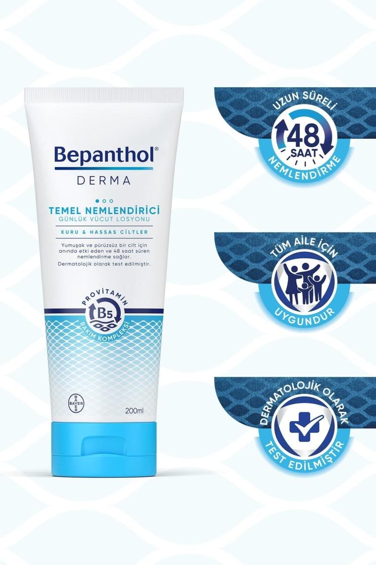 Bepanthol Derma Temel Nemlendirici Günlük Vücut Losyonu 200 ml