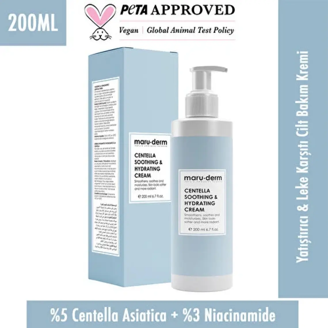 Maru.Derm Maruderm Cica Centella Cilt Bakım Kremi 200 ml