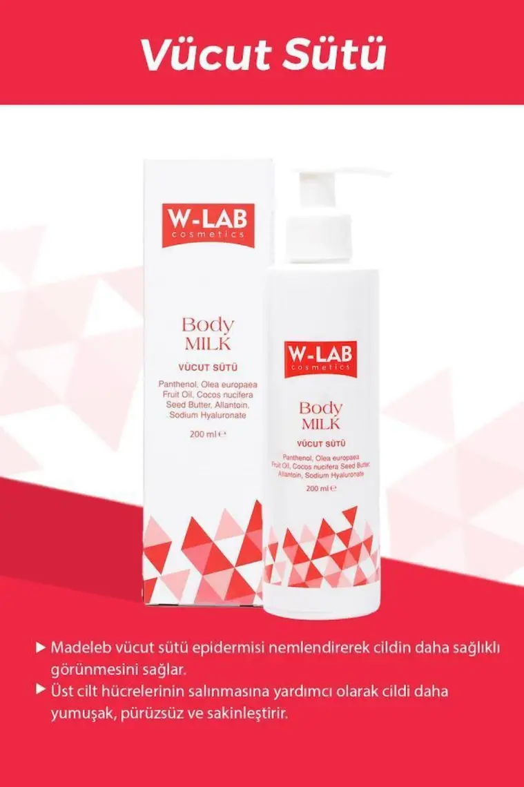 W-Lab Kozmetik Body Milk Vücut Sütü 200 Ml