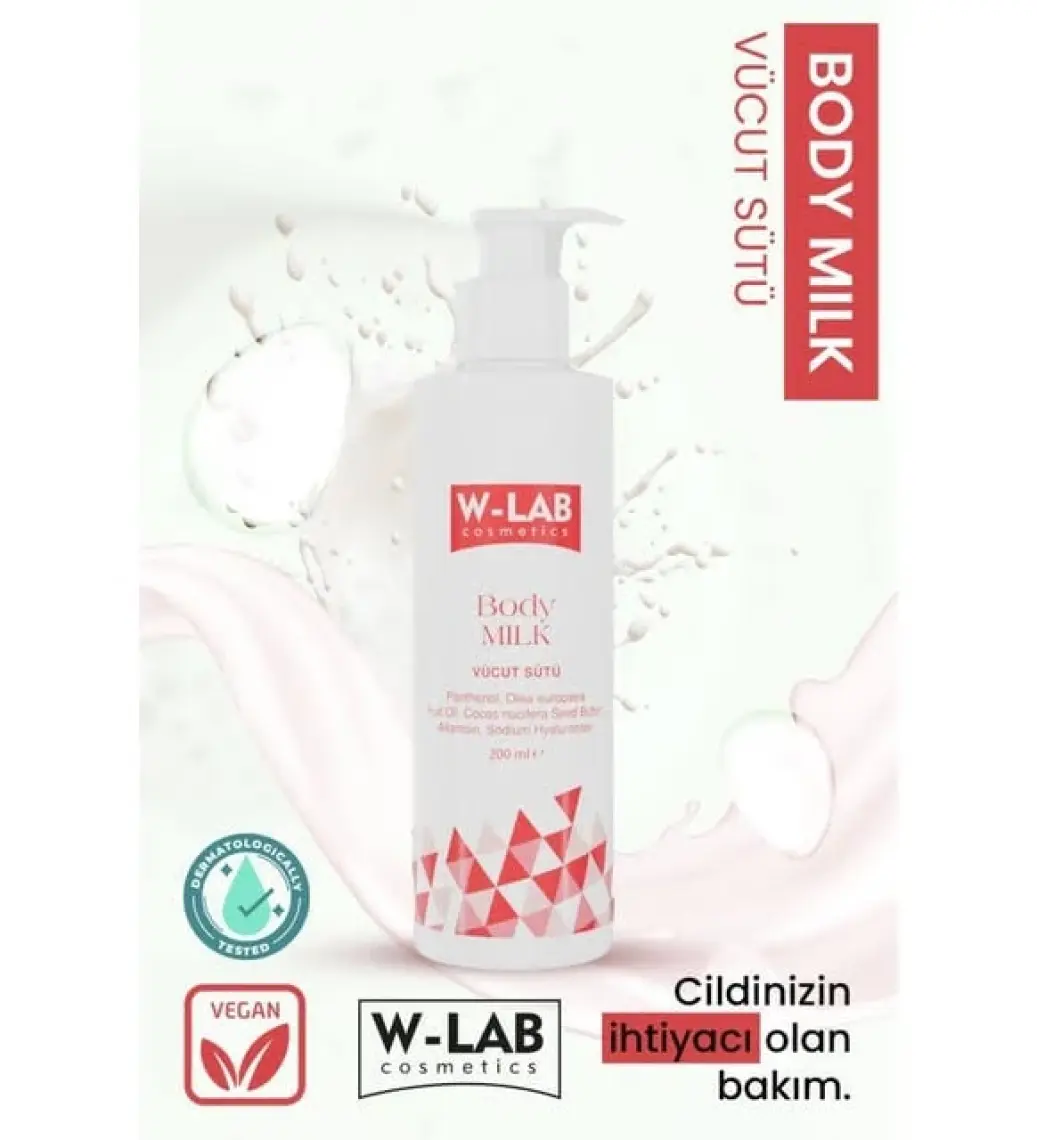 W-Lab Kozmetik Body Milk Vücut Sütü 200 Ml