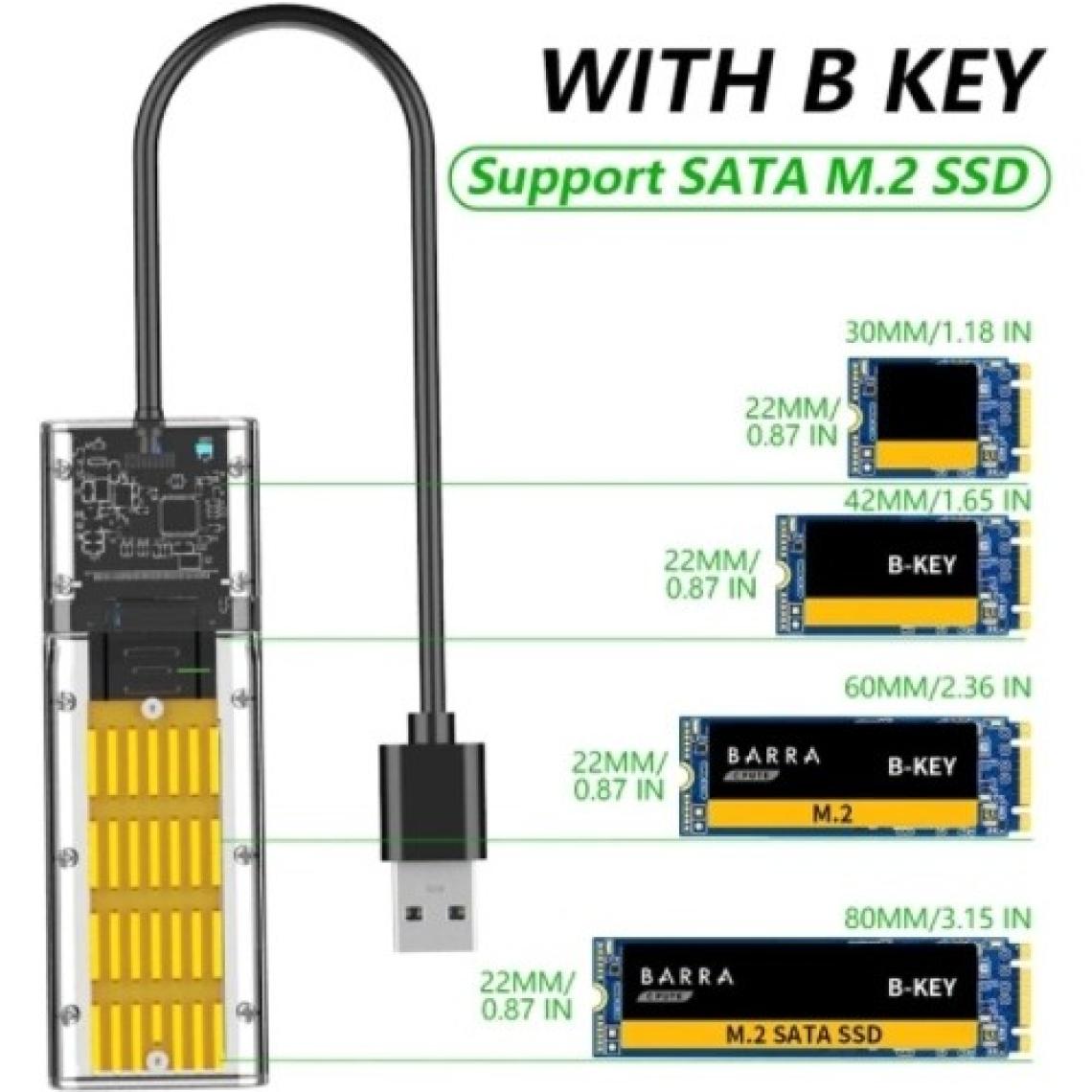 Ally M.2 Sata USB 3.0 Gen1 SSD Harddisk Kutusu M.2 Ngff- JMS578 Kapaklı AL-34091