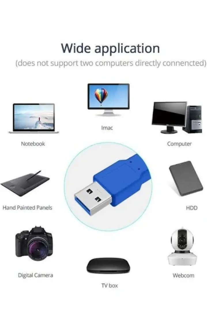 Alfais 4955 USB 3.0 Erkek Erkek 30 cm HDD Harddisk Bağlantu Uzatma Kablosu 0.3m