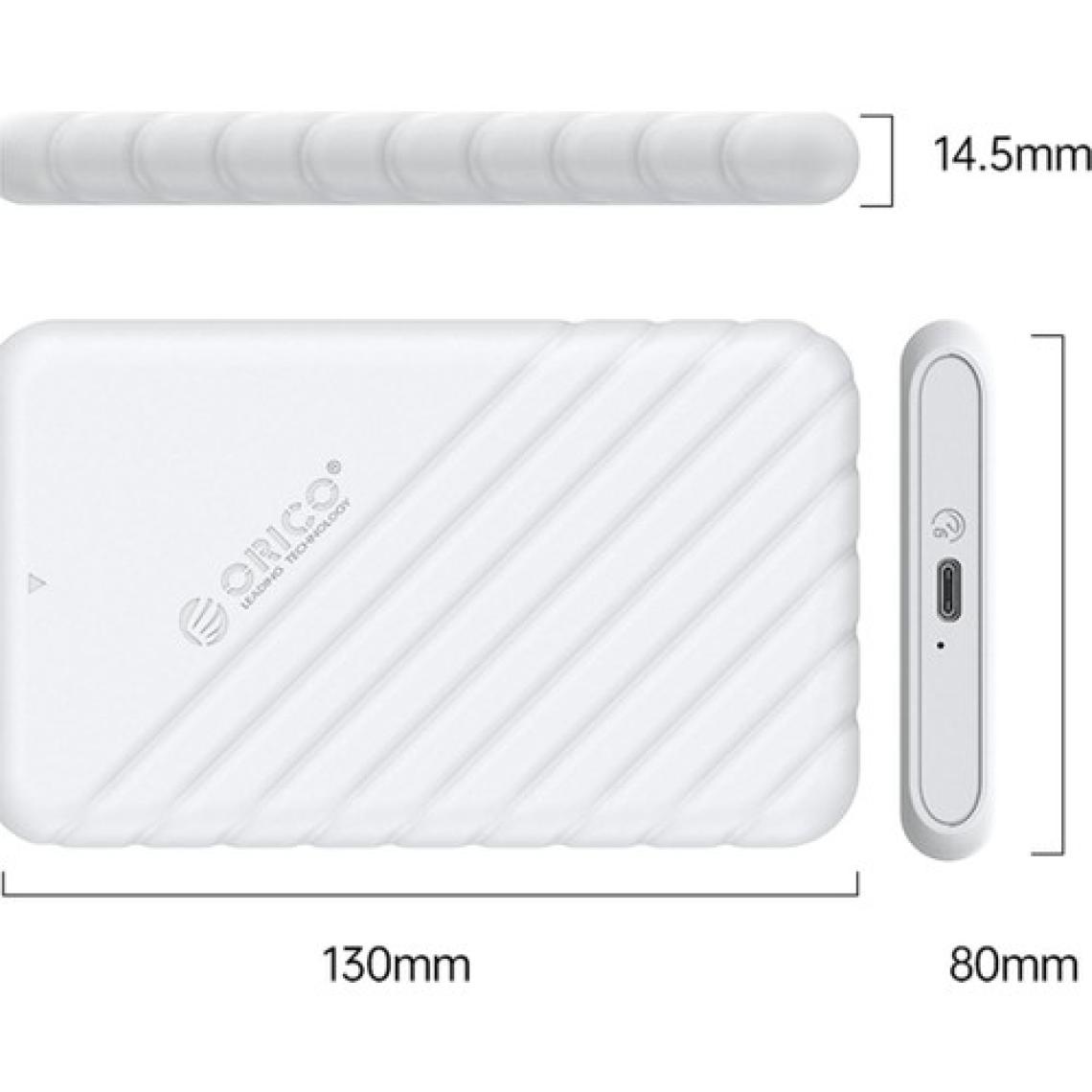 Orıco Type-C To Type-C Usb3.1 Gen1 6gbps 2.5” Inch Sata SSD Hard Disk Kutusu Beyaz