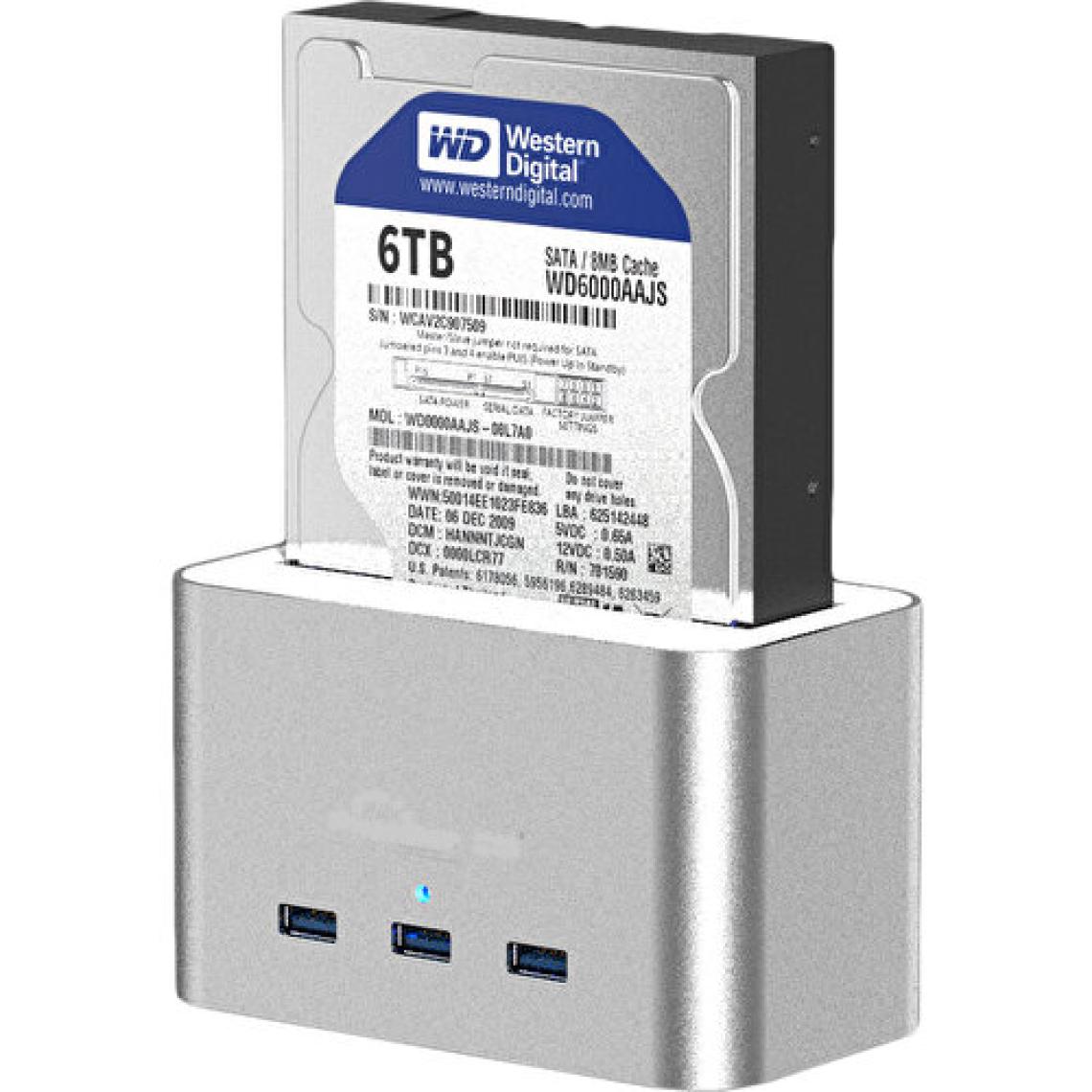 Codegen Alüminyum Usb3.0 3.5"-2.5" HDD Sata 3 Port USB Hub Dock Istasyonu