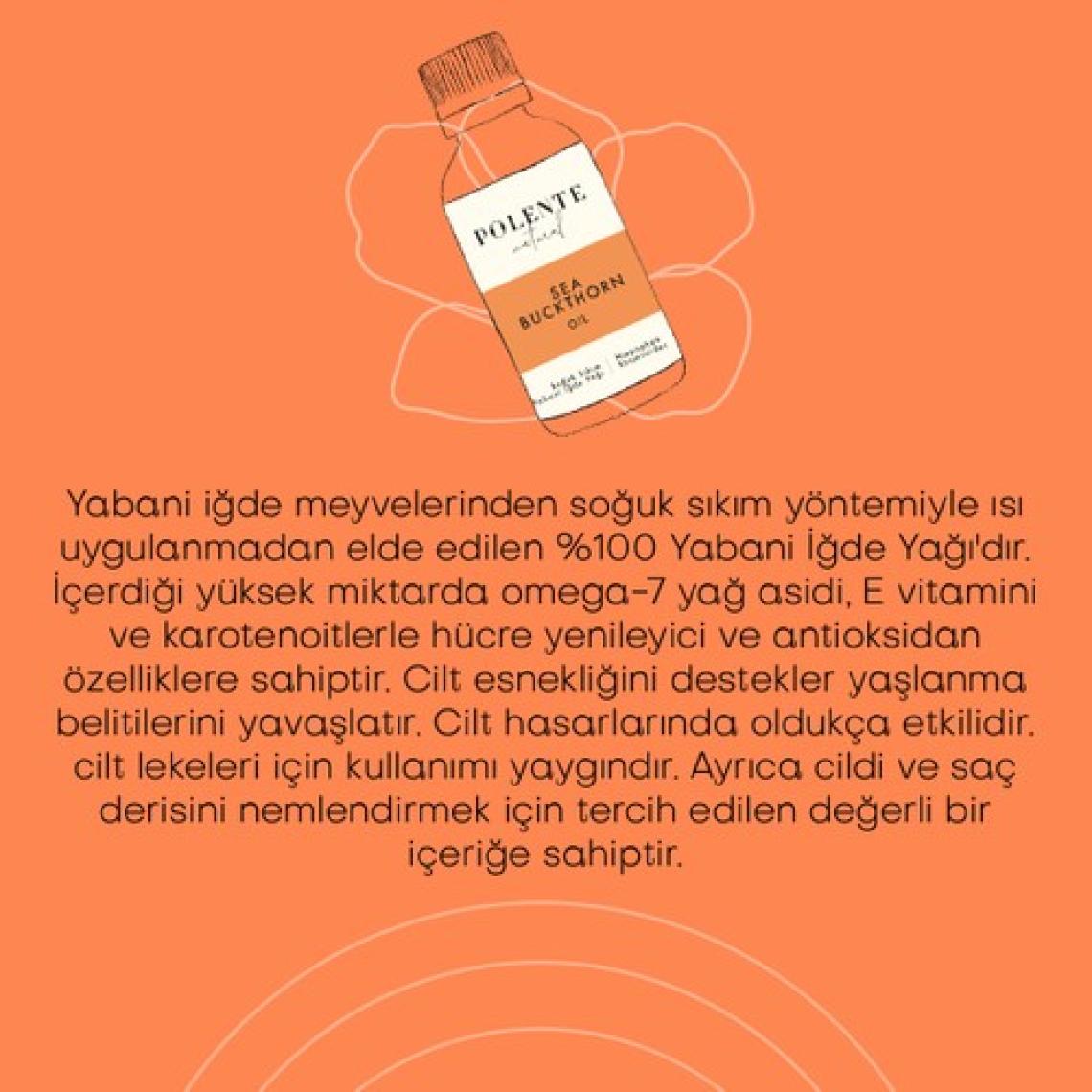 Polente Natural Yabani Iğde Yağı - Soğuk Sıkım (30 ml)