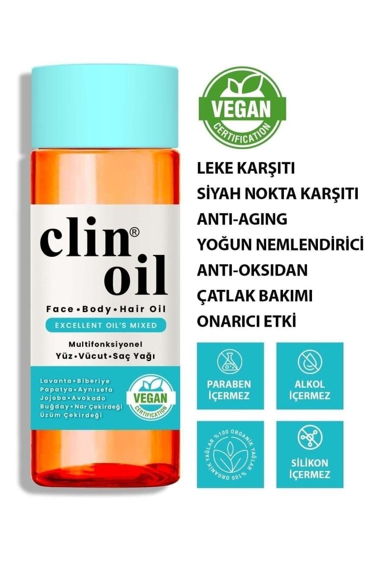 Clin Oil Multifonksiyonel Oil (YÜZ VUCÜT SAÇ) 100 ml