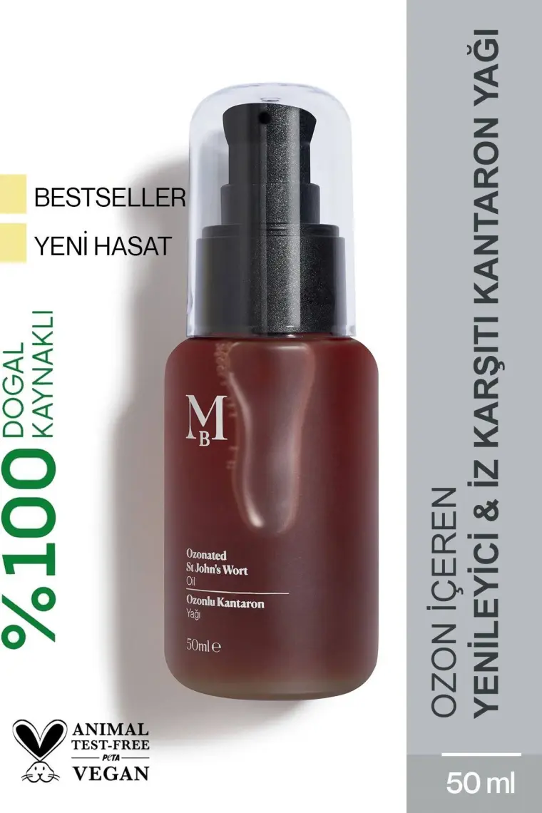 Misbahçe Ozonlu Kantaron Yağı Kremi - Yenileyici Etki, 50 ml, Tüm Cilt Tipleri İçin Leke ve Yaşlanma Karşıtı Onarıcı Krem