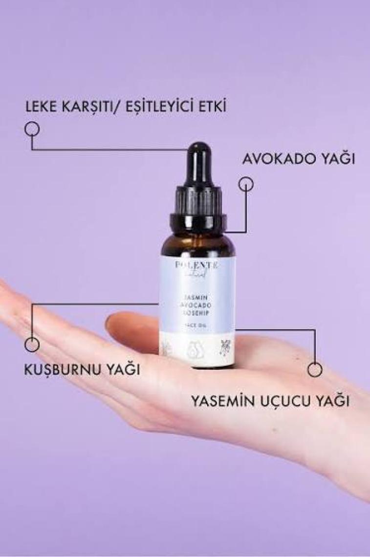 Polente Natural Yasemin & Kuşburnu Eşitleyici Yüz Yağı (30 ml)