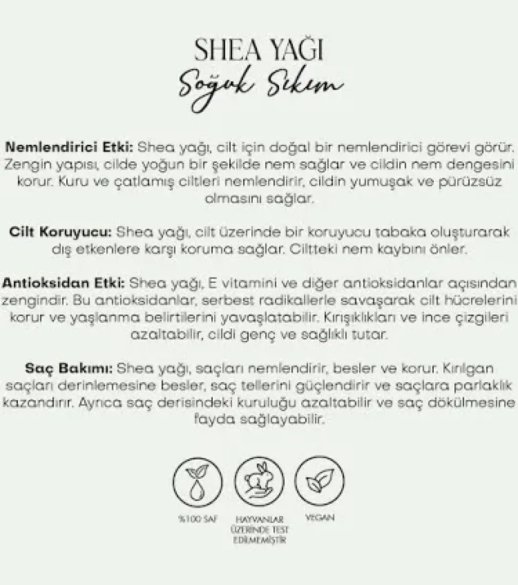 Polente Natural Shea Butter - Soğuk Sıkım (50 ml)