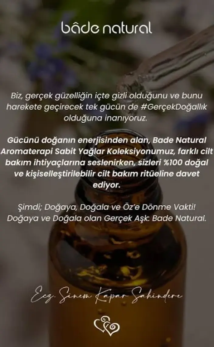 Bade Natural Hint Yağı Soğuk Sıkım %100 Saf 30 ml